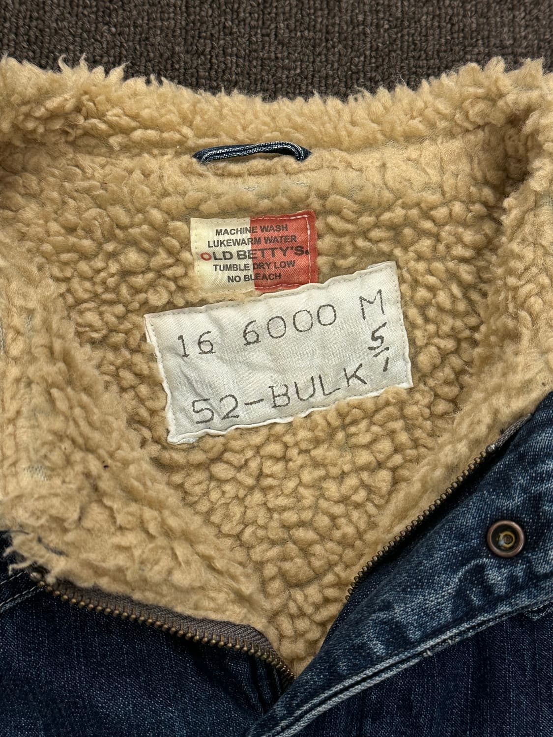 OS)아메리카 빈티지 인디고 데님 셰르파 베스트 상품이미지3