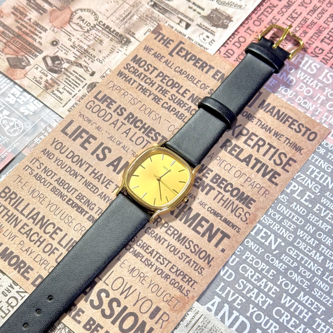 Seiko Dolce Gold Dress Watch(Tank style) 상품이미지2