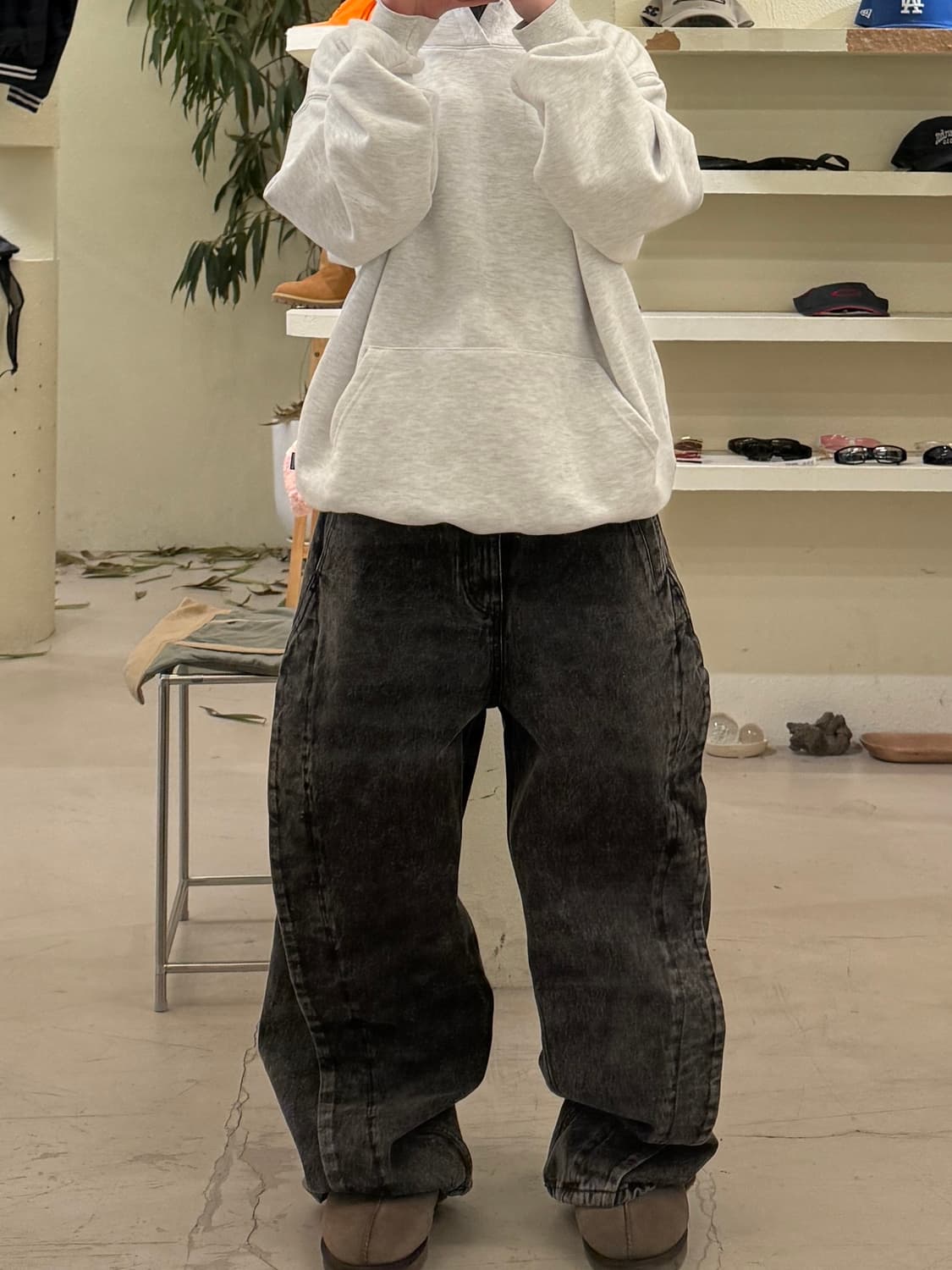 GRAILZ 워시드 블랙 데님 팬츠 U451 상품이미지1