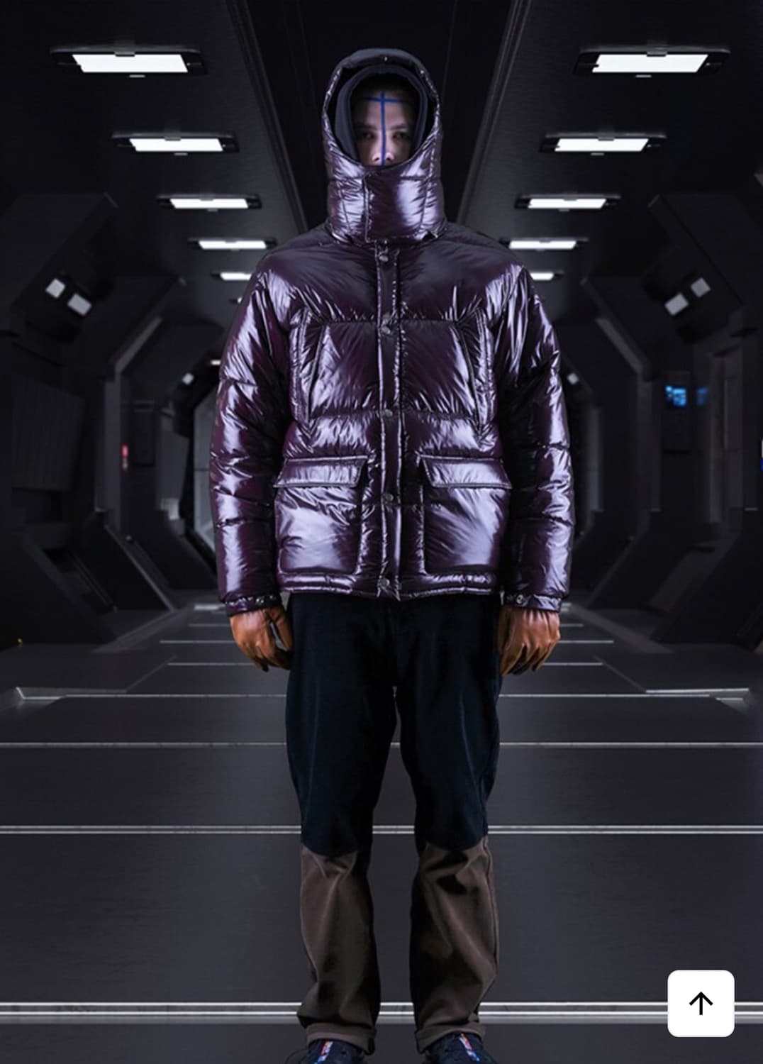 더블에이씨 웰론 유광 경량 패딩 와인색 (L) 상품이미지10