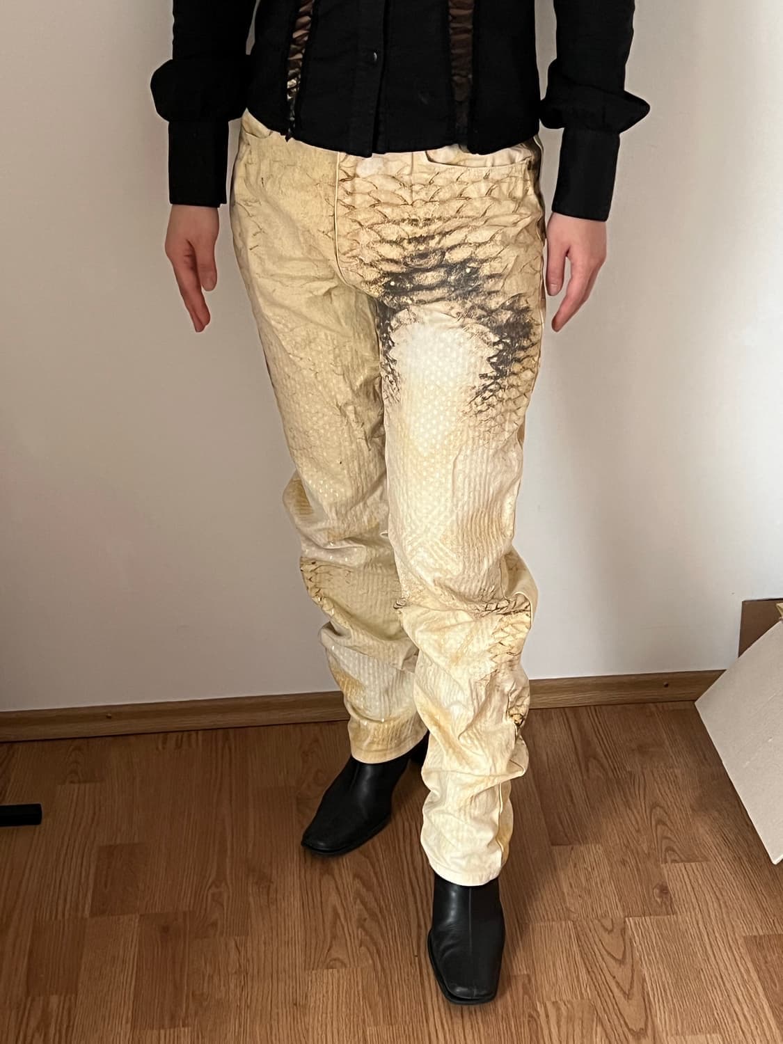 로베르토 카발리 스네이크 프린트 팬츠 상품이미지1