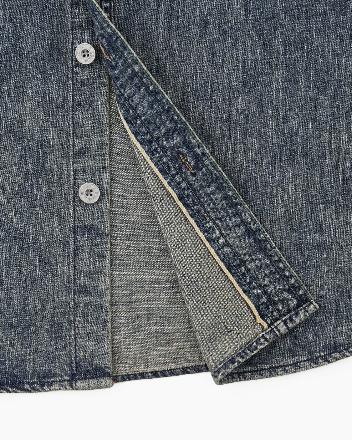 (xl)khakis 카키스 2p 데님 반팔셔츠 다크블루 상품이미지3