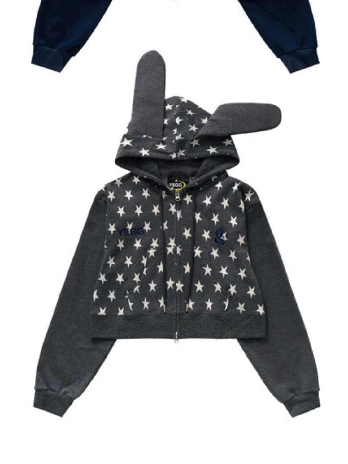 yegg Star Bunny Hoodie Deep Grey 상품이미지2
