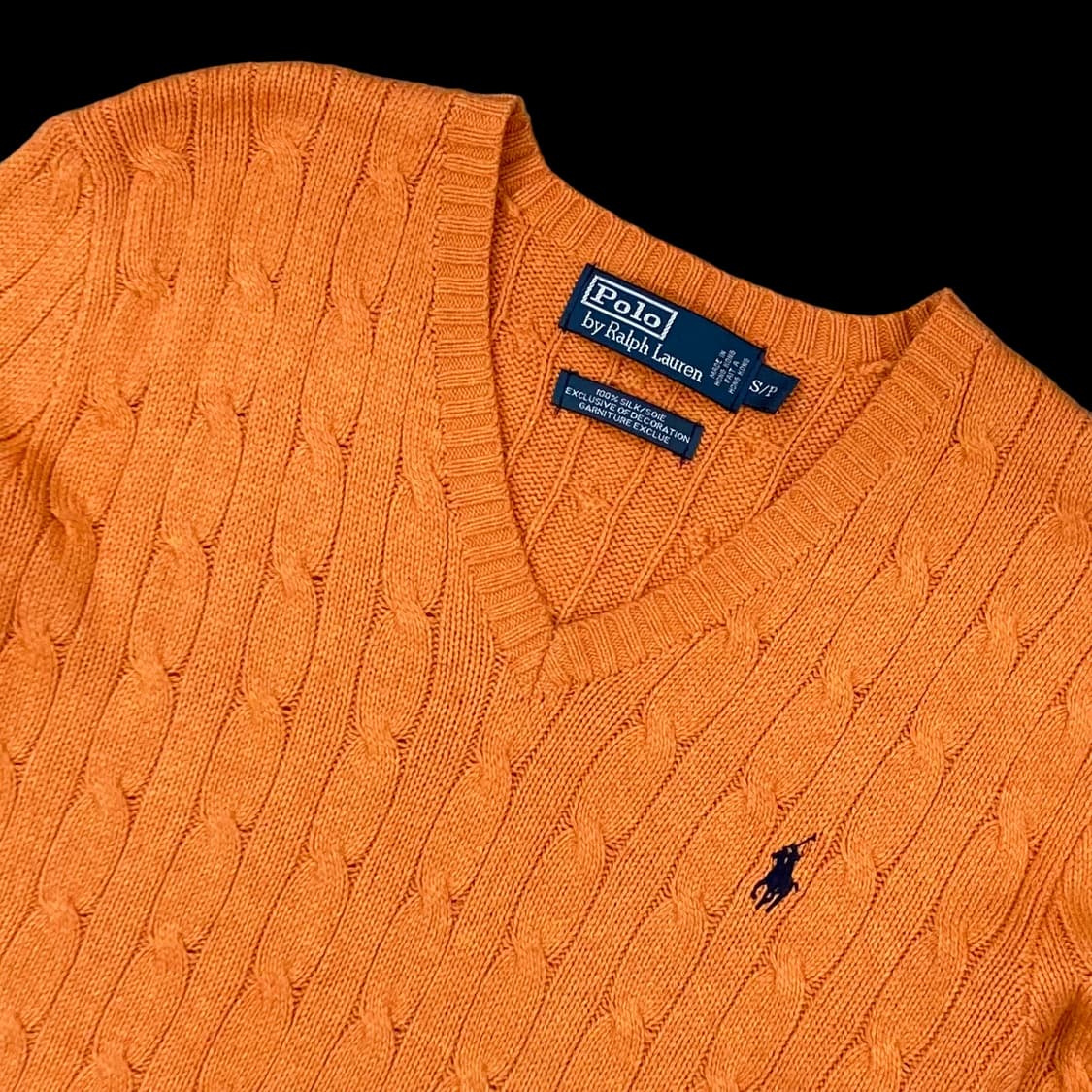 폴로랄프로렌 빈티지 꽈배기 브이넥 니트 상품이미지2