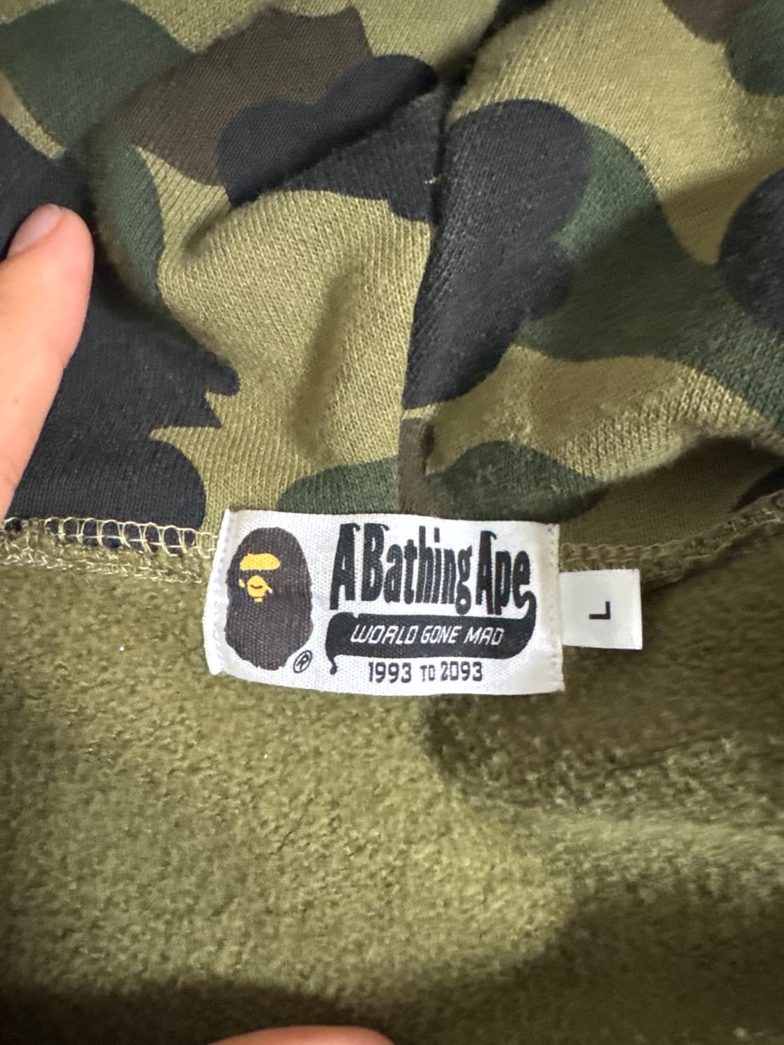 정품 베이프 녹계L 상품이미지2