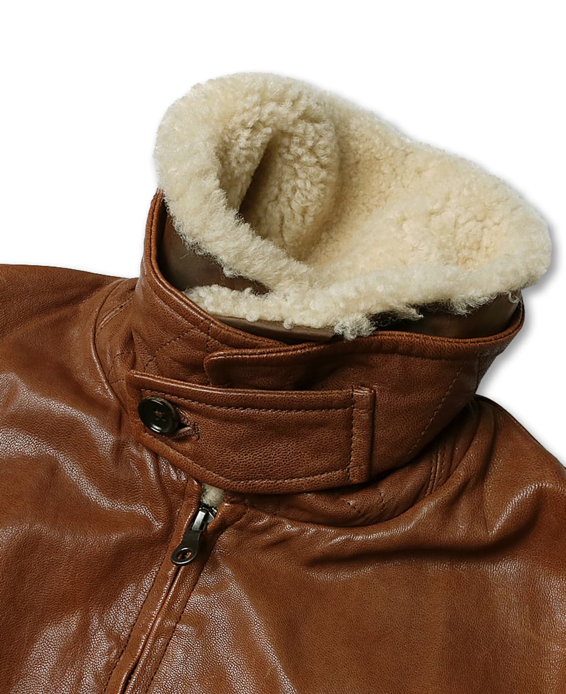 에토네 [Etonne] 염소 가죽 슬림 A2 항공 자켓 상품이미지3