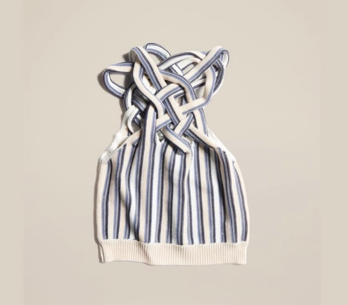 y/project Braided Neck Knit Top In Neutr 상품이미지3