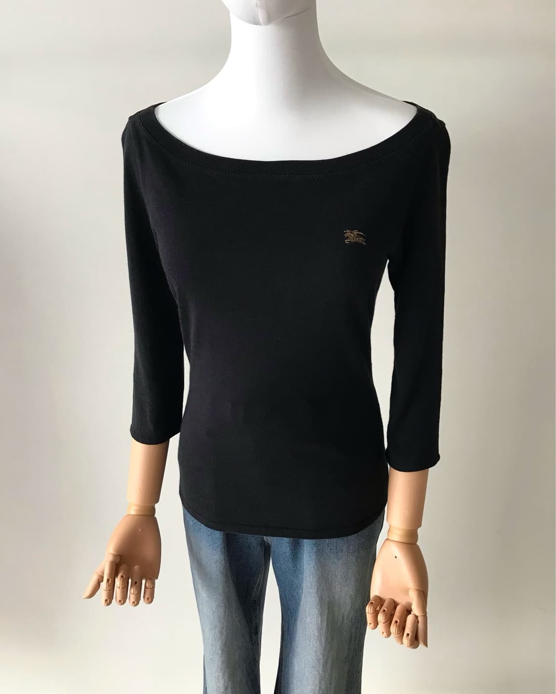 버버리 로고 보트넥 7부 긴팔티 상품이미지7