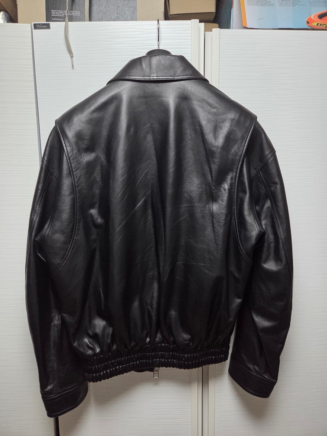 토니웩 25ss 램스킨 오버사이즈 레더 가죽 블루종 자켓 XL 상품이미지3