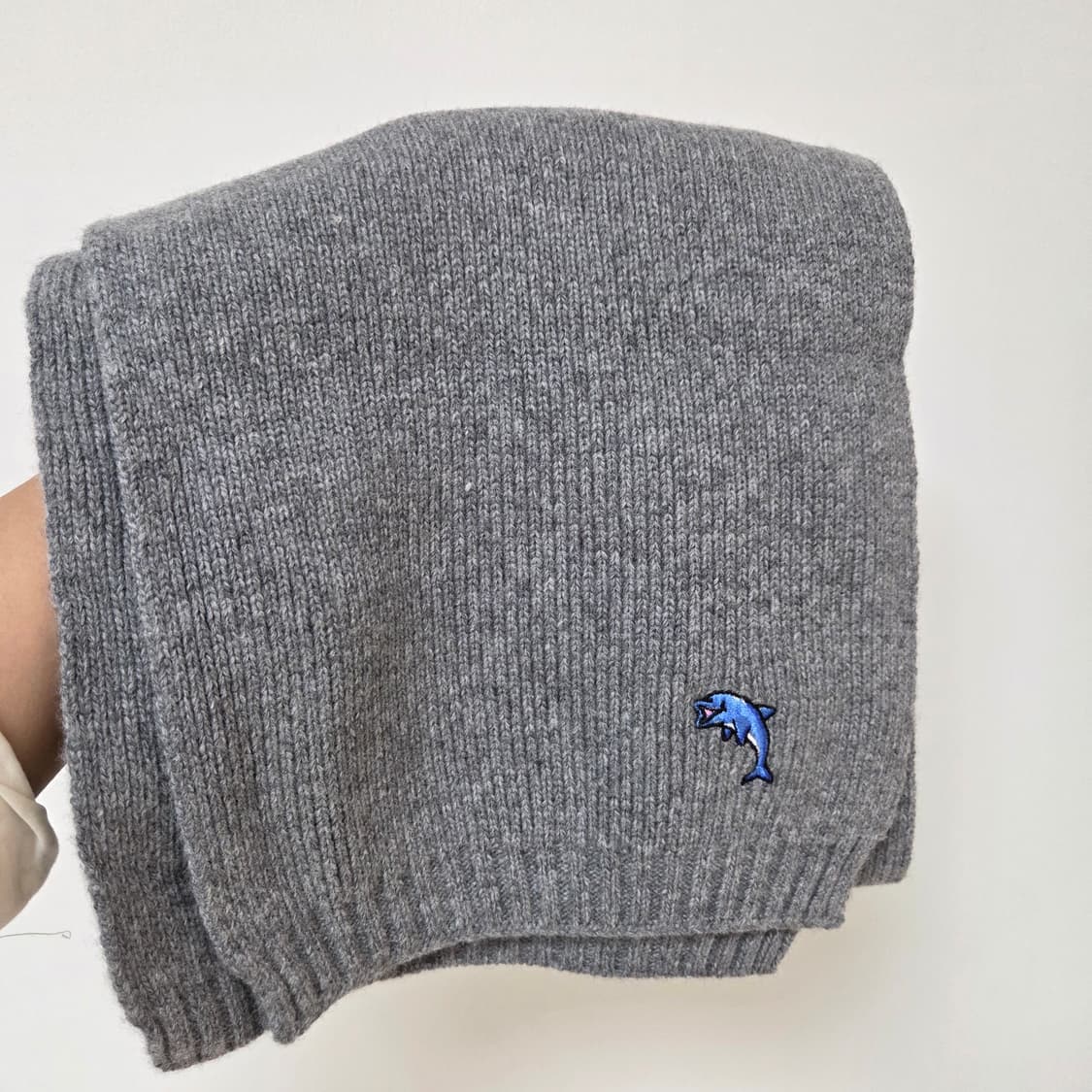 와이케이 돌핀 니트 머플러 그레이 상품이미지3