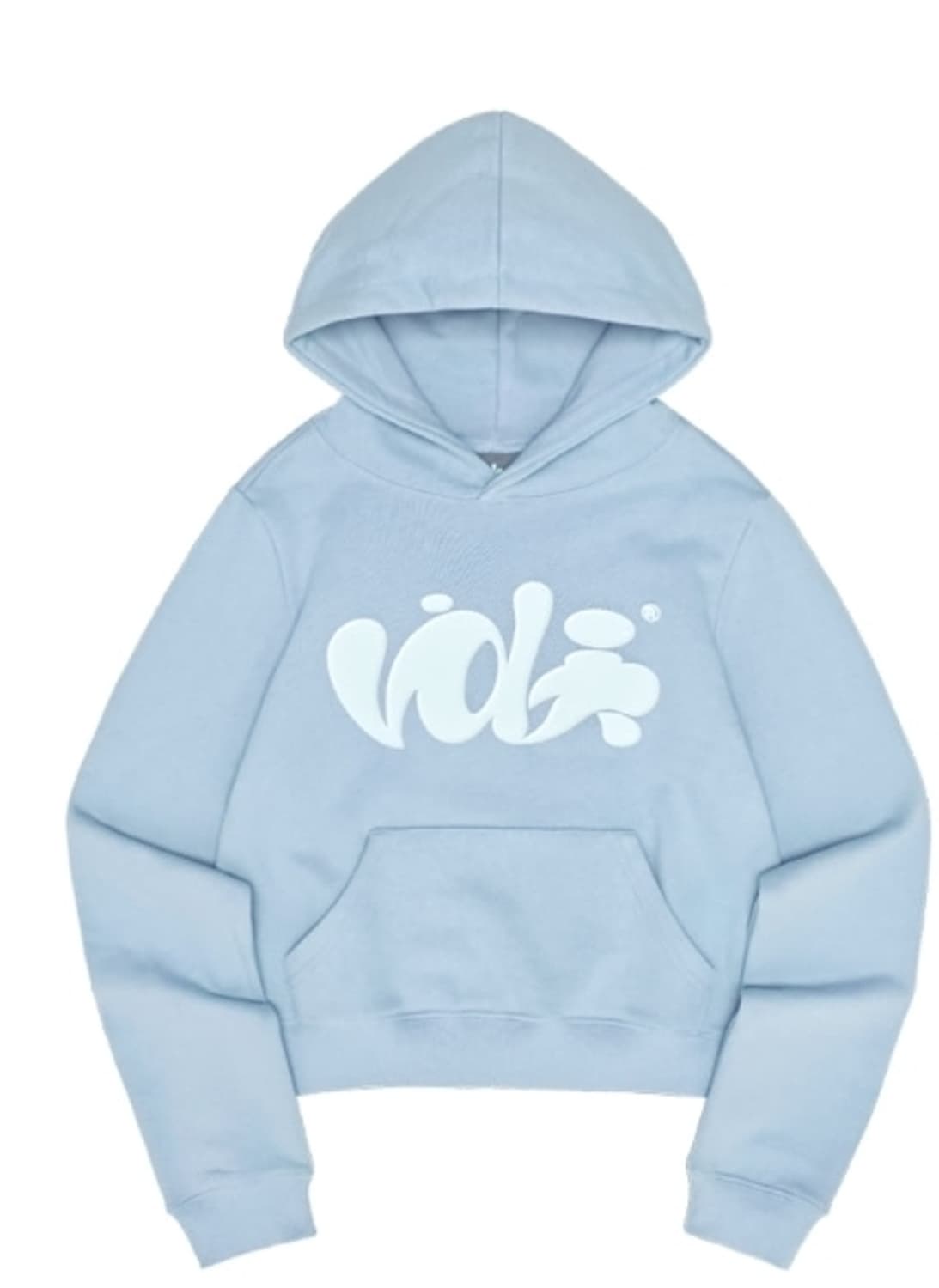 비디오자키와 함께 후디 [스카이블루] 크롭, 기모 상품이미지1