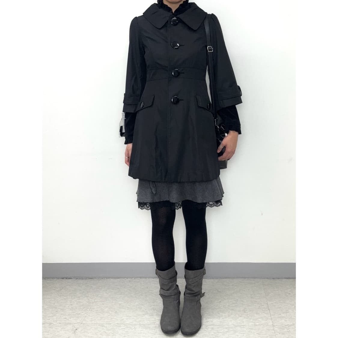 빈티지 블랙 코트 상품이미지2