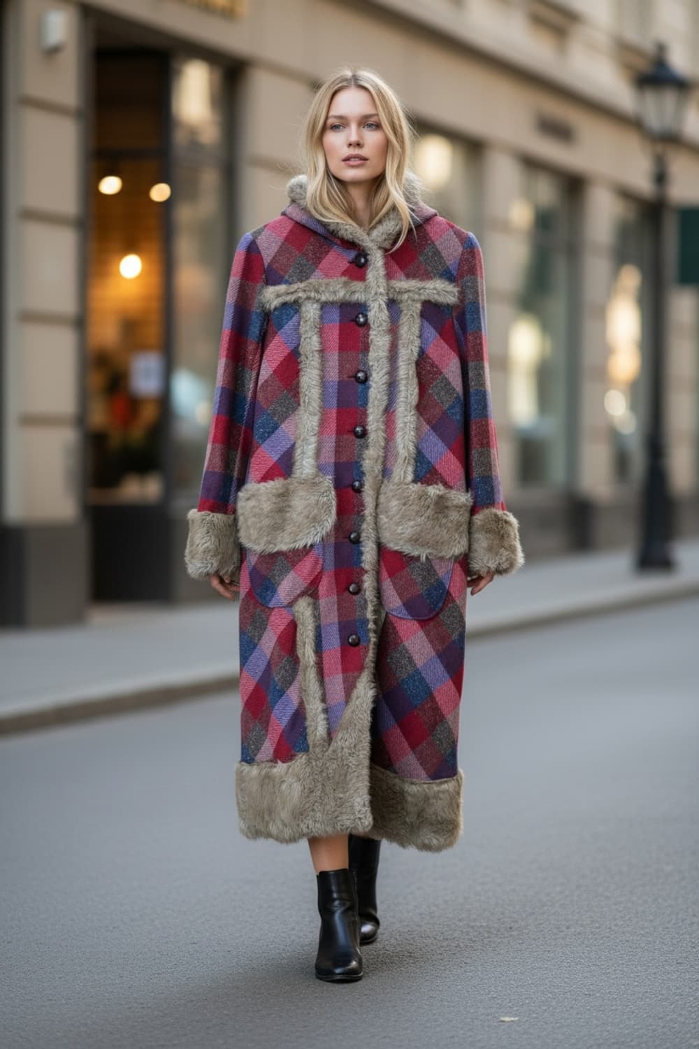 BETtY'S  BLUE  퍼 트리밍코트 상품이미지1