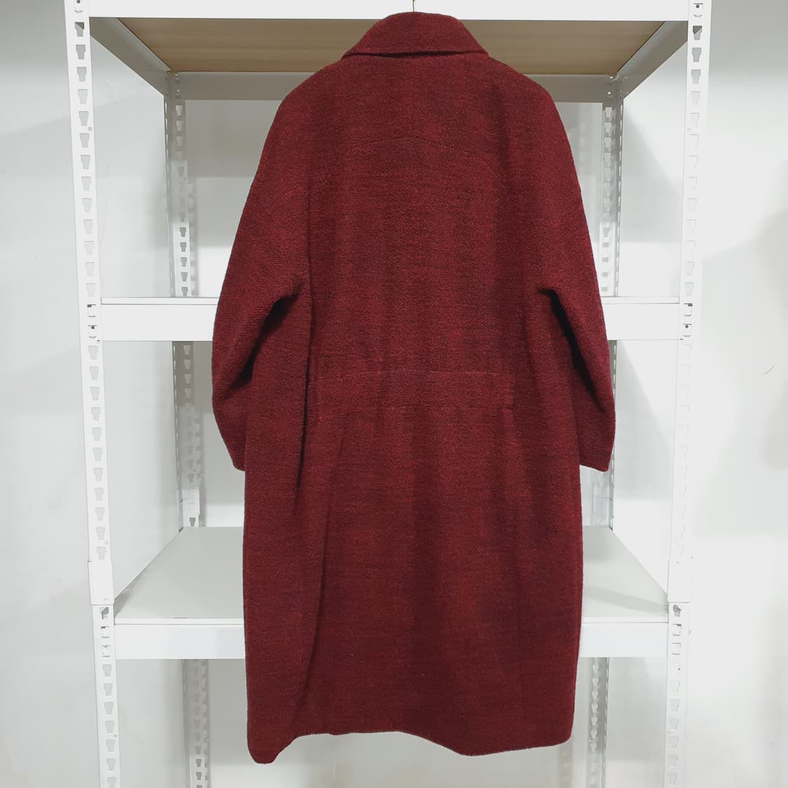 빈티지 울 블랜딩 버건디 코트 상품이미지3