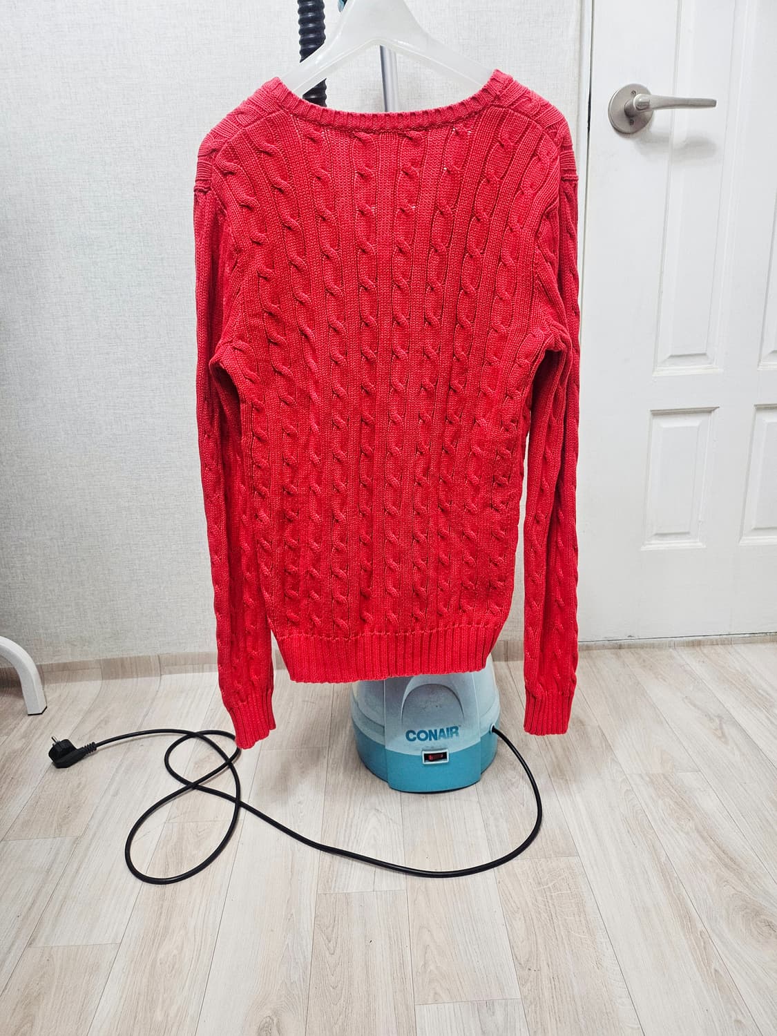 (90~95)M☆초대장급☆랄프로렌폴로스포츠 케이블꽈베기 [레드]브이넥니트 상품이미지7