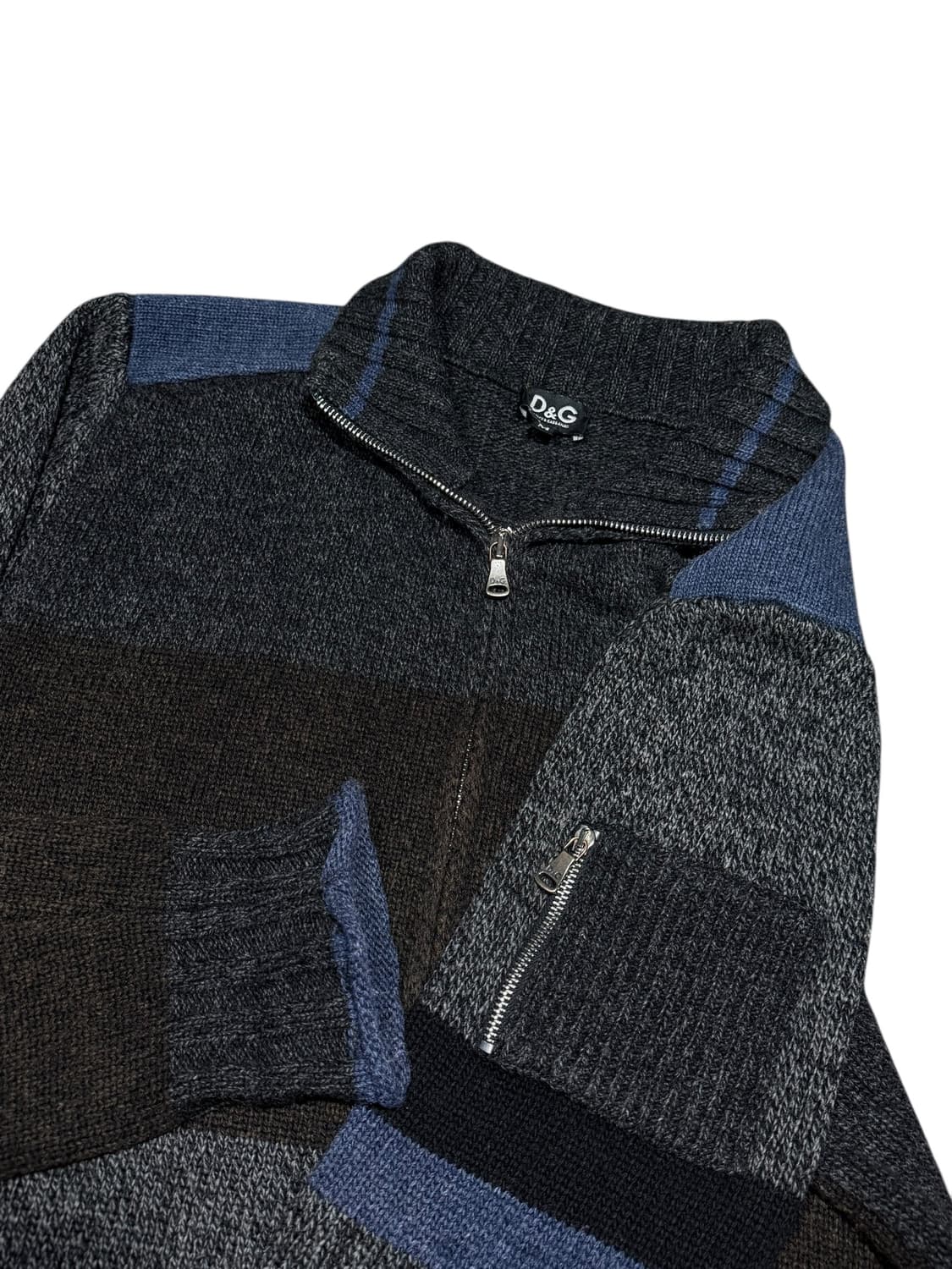 Dolce & Gabbana 돌채앤가바나 컬러블록 니트 집업 상품이미지2