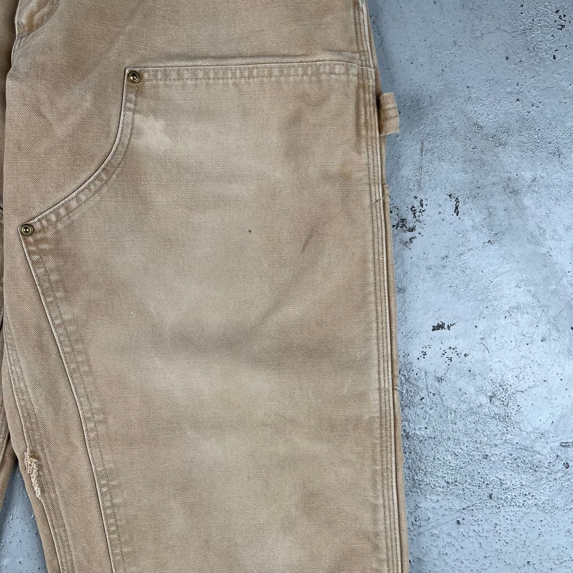 올드 칼하트 더블니 워크팬츠 브라운 62W 상품이미지7