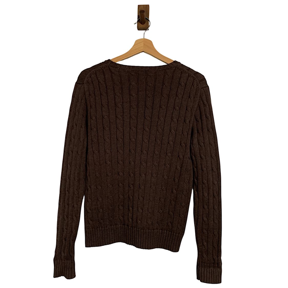 폴로 랄프로렌 브라운 코튼 케이블 니트 M 상품이미지4