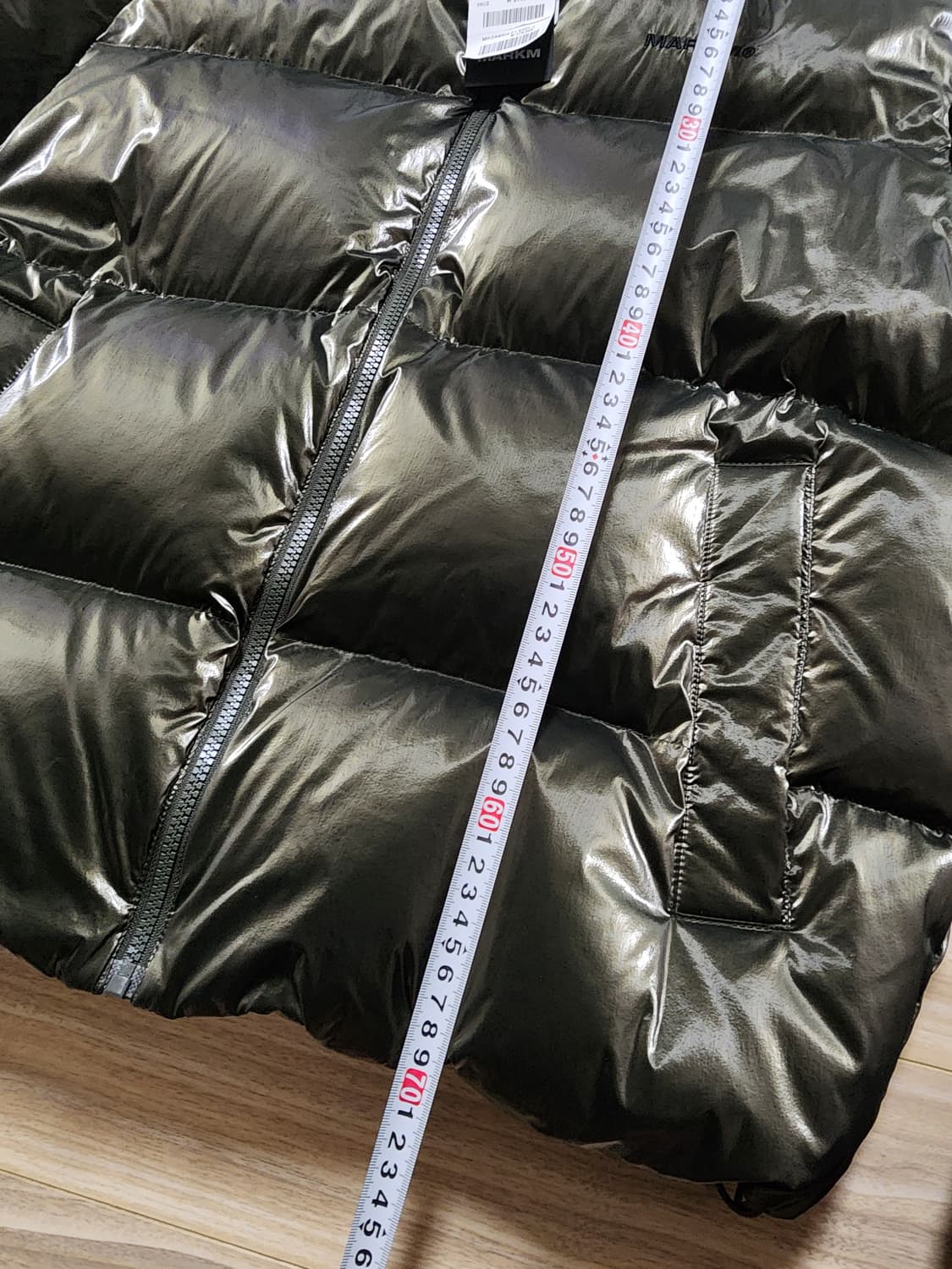 마크엠글로시덕다운패디점퍼다크카키L 상품이미지6