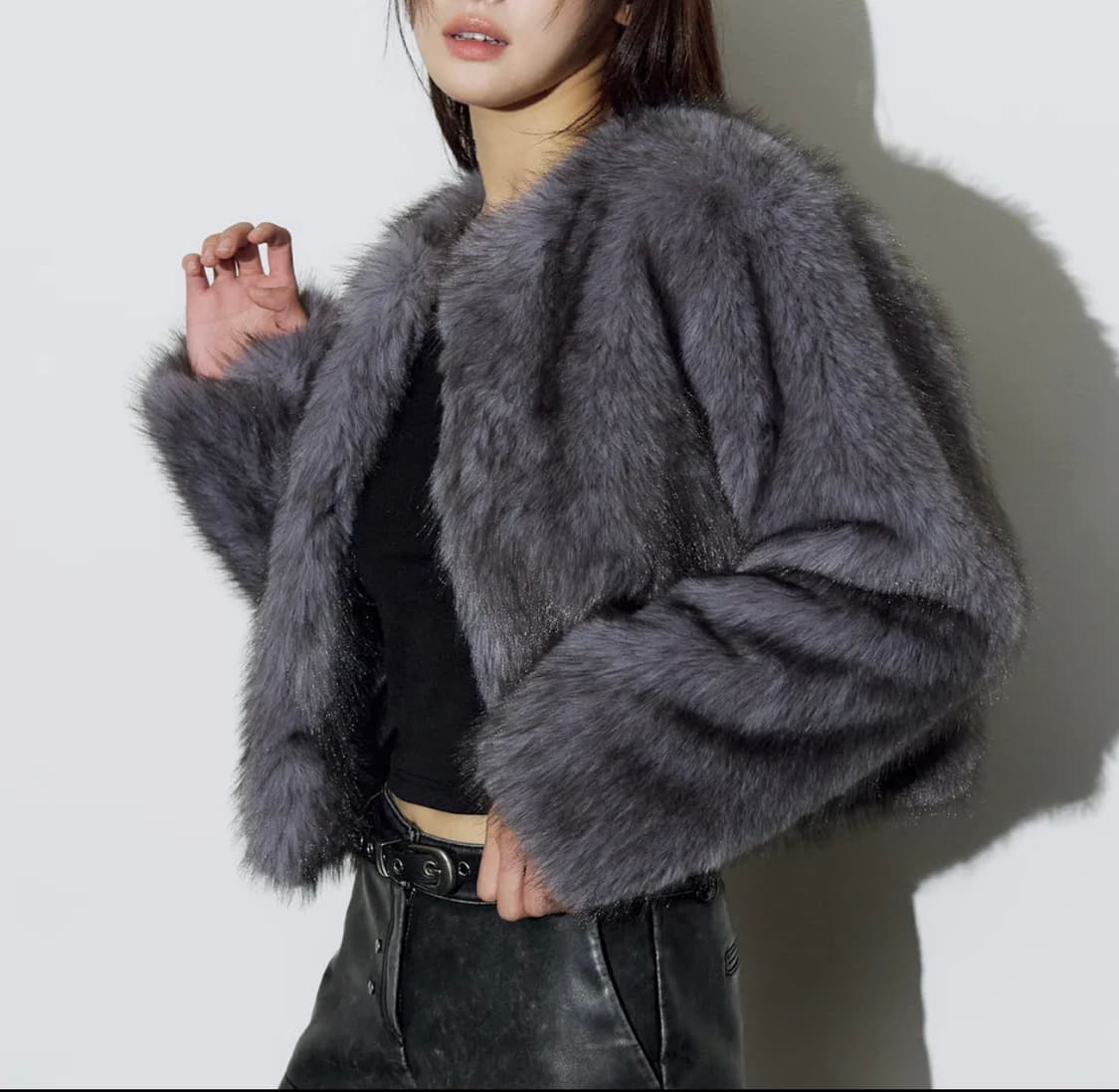 헬레네파리스 카덴자 페어리 퍼 코트 도브그레이 상품이미지1