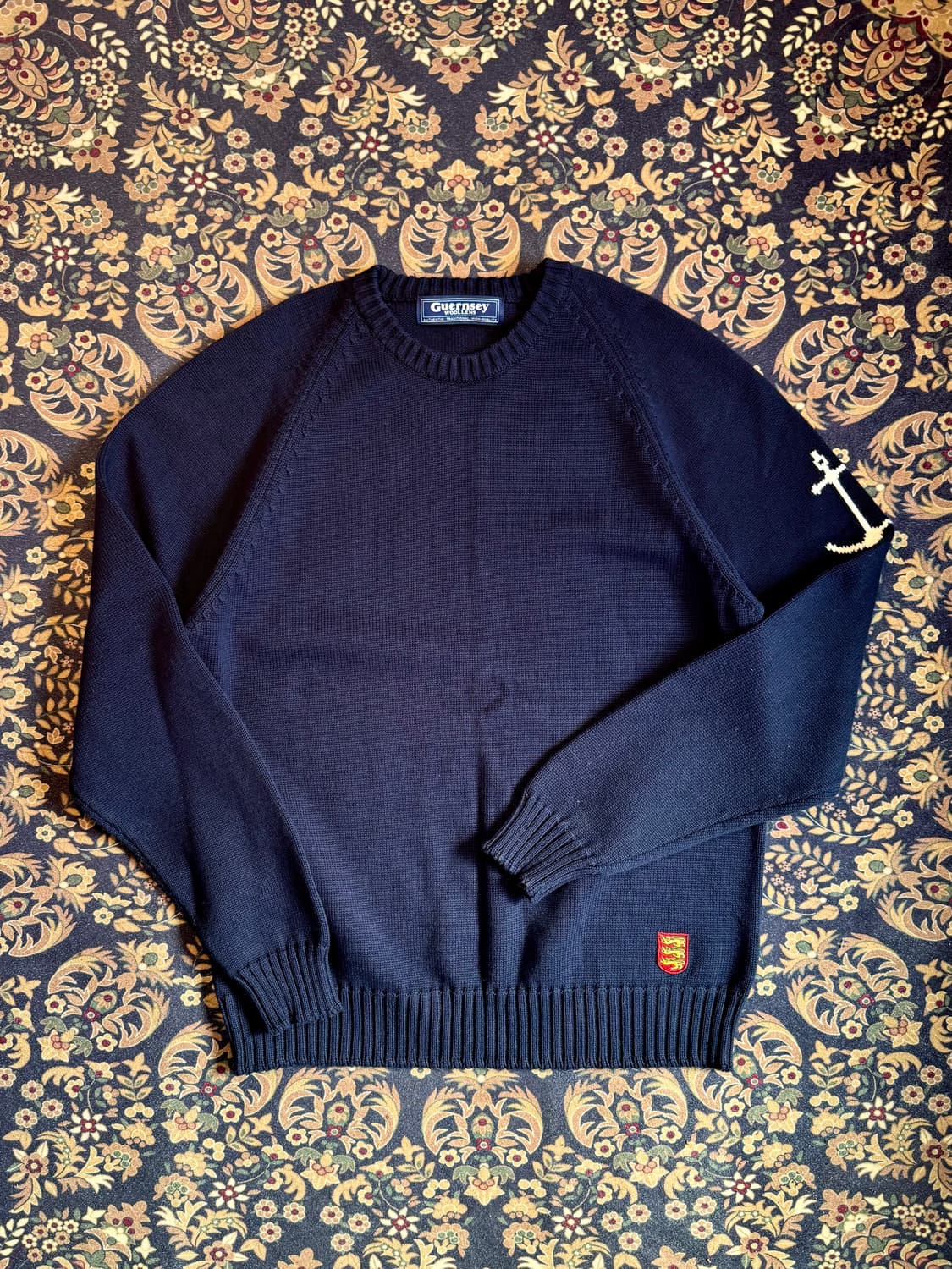 건지 울른스 래글런 홀가먼트 크루넥 스웨터 니트 상품이미지1