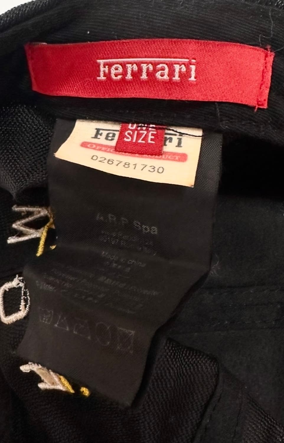 페라리 F1 레이싱 블랙 볼캡 상품이미지4