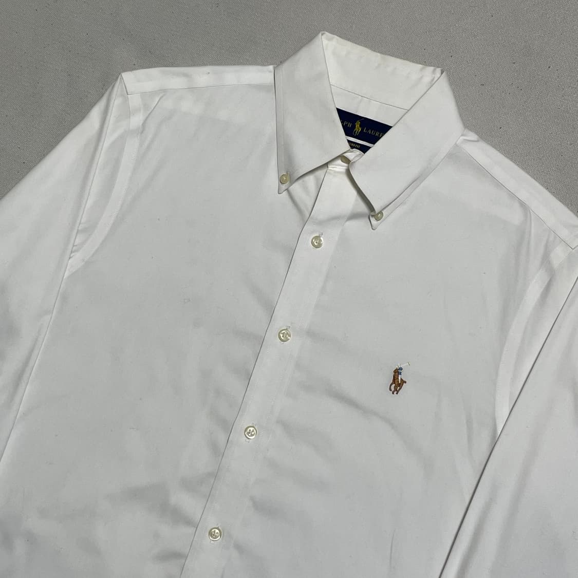 15 32/33 폴로랄프로렌 슬림핏 이지 케어 화이트 셔츠 상품이미지1
