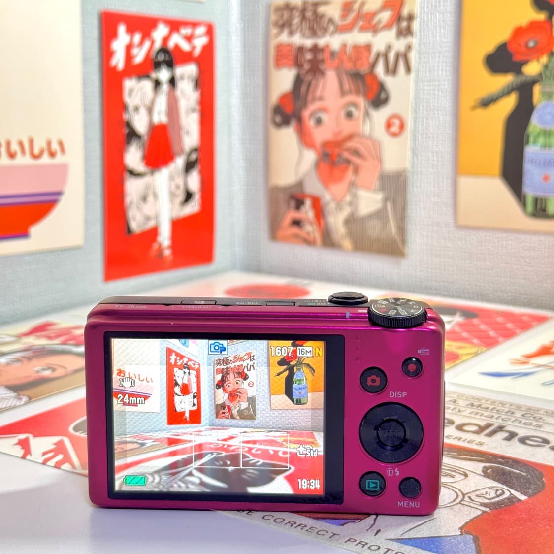 카시오 엑슬림 EX-ZR200 핑크 빈티지디카 상품이미지2