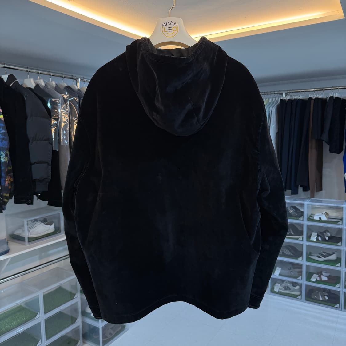 [리오브] 프라다 벨벳 코튼 후드집업 상품이미지2