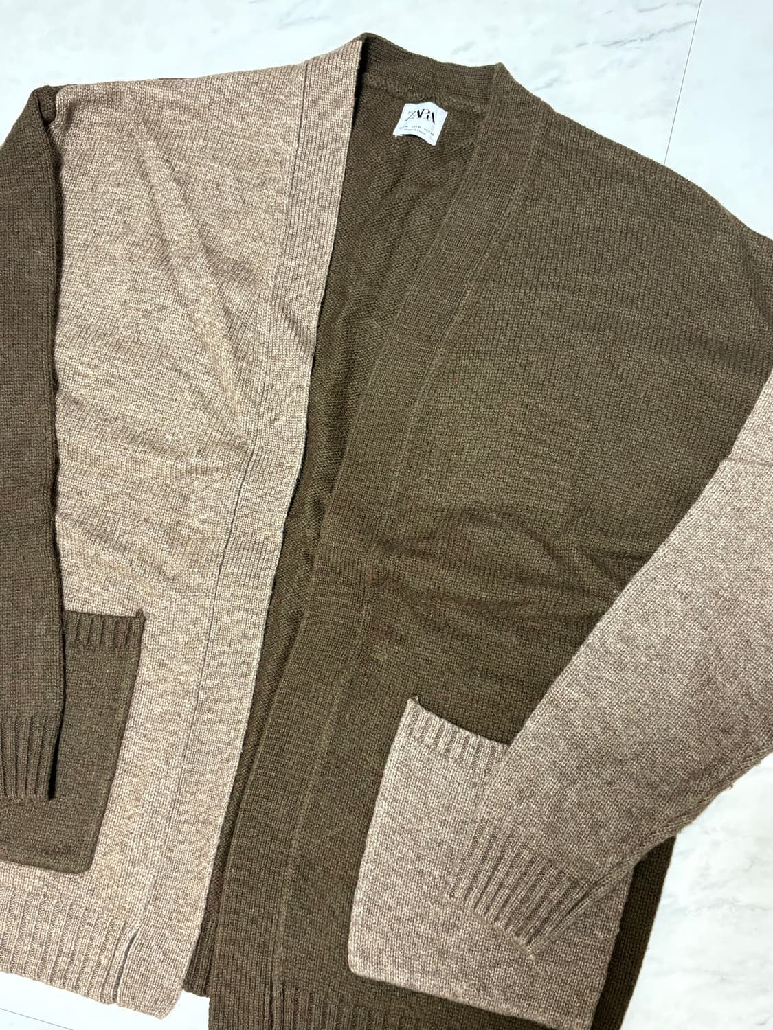 ZARA 배색니트울가디건m 상품이미지2