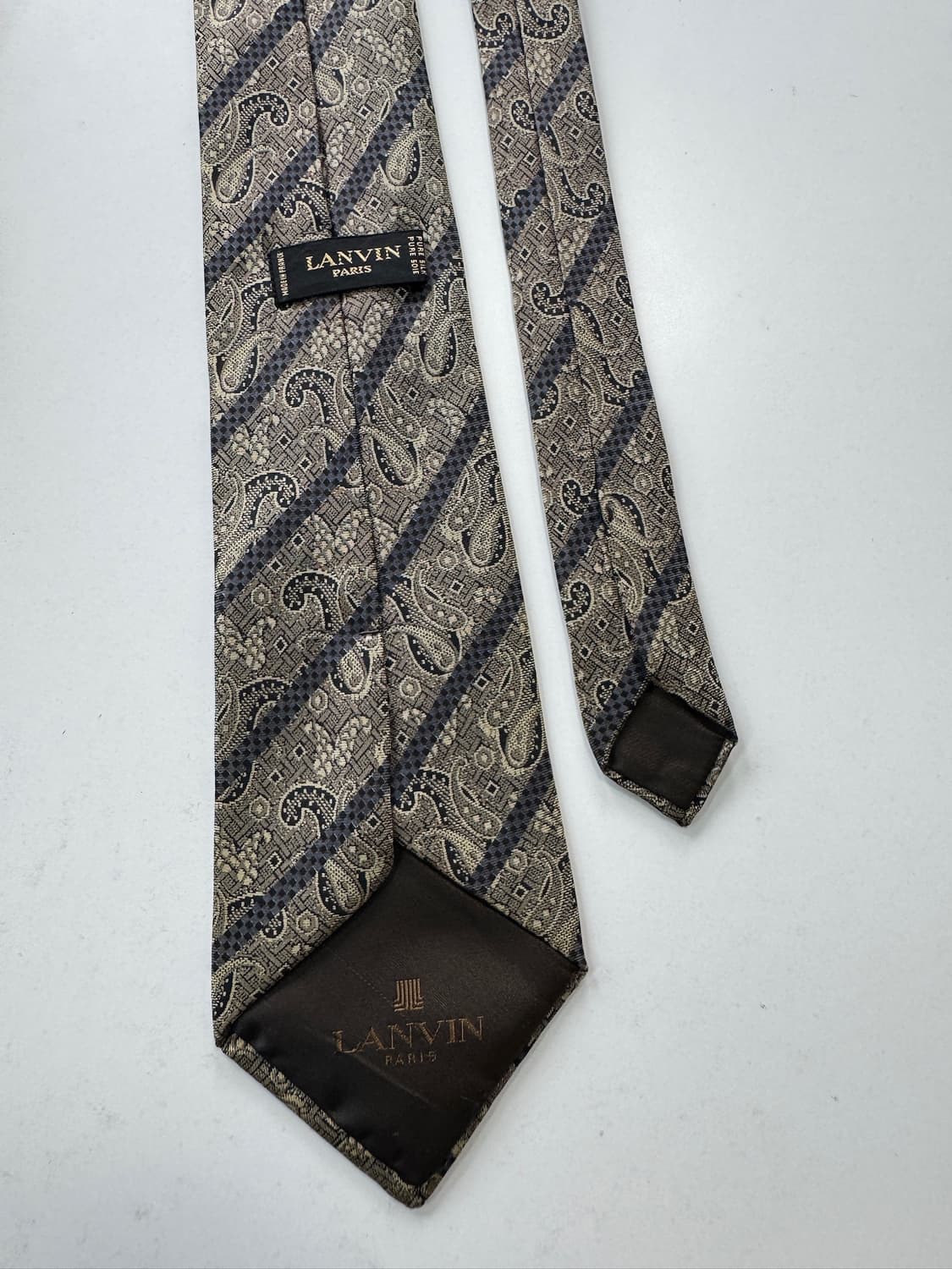 랑방(LANVIN) 프랑스 실크 페이즐리 넥타이 8.6cm 상품이미지5