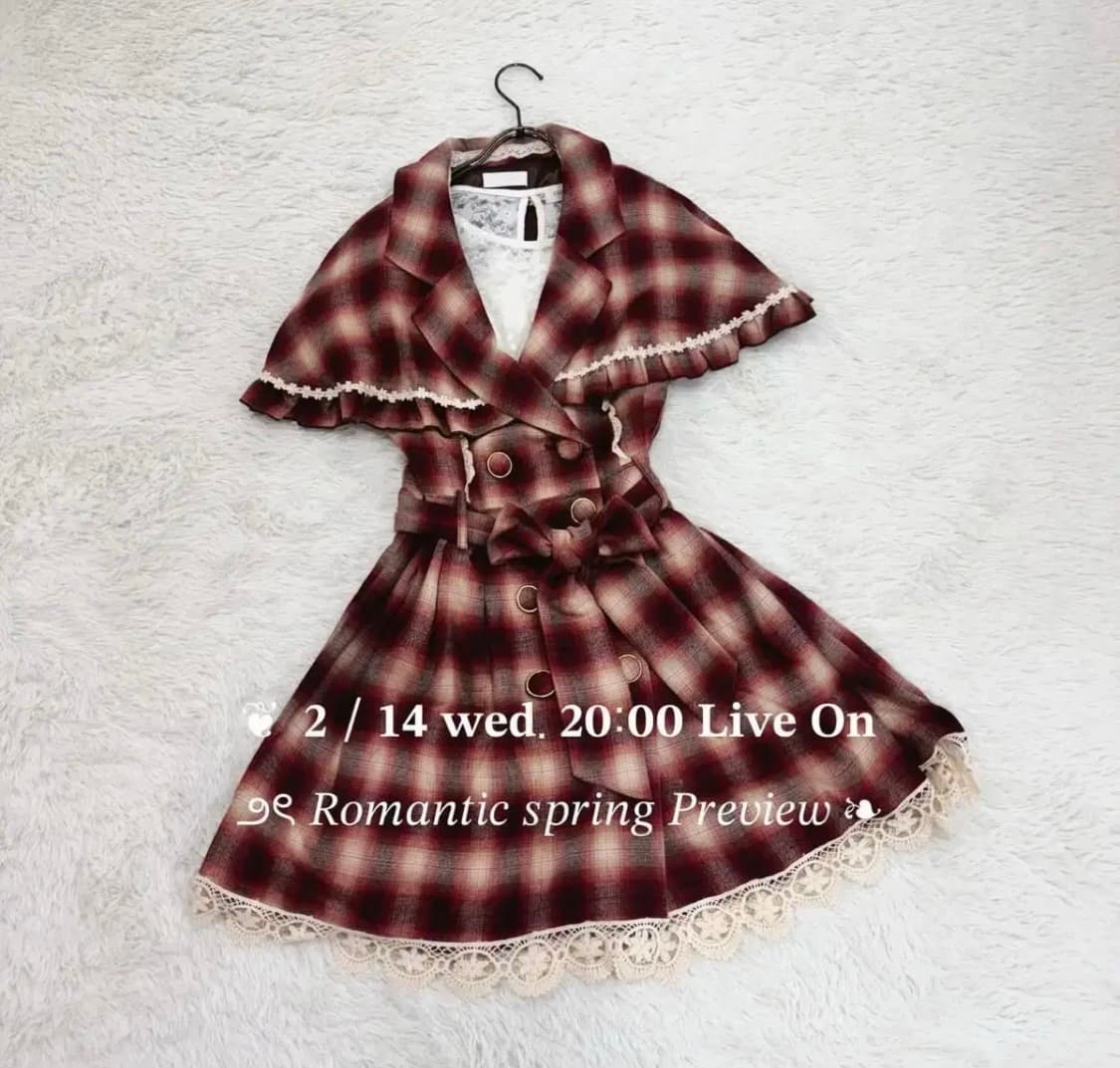 리즈리사 케이프 코트 트렌치 원피스 히메갸루 로걀 희귀매물 빈티지 캐캐체 상품이미지1