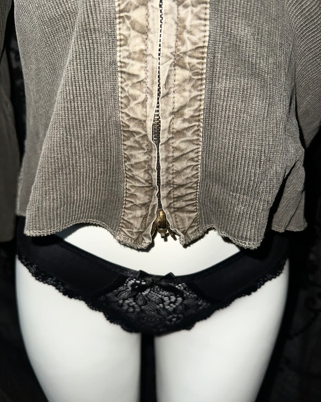 Y2K Ribbed Double Zip-up 상품이미지3