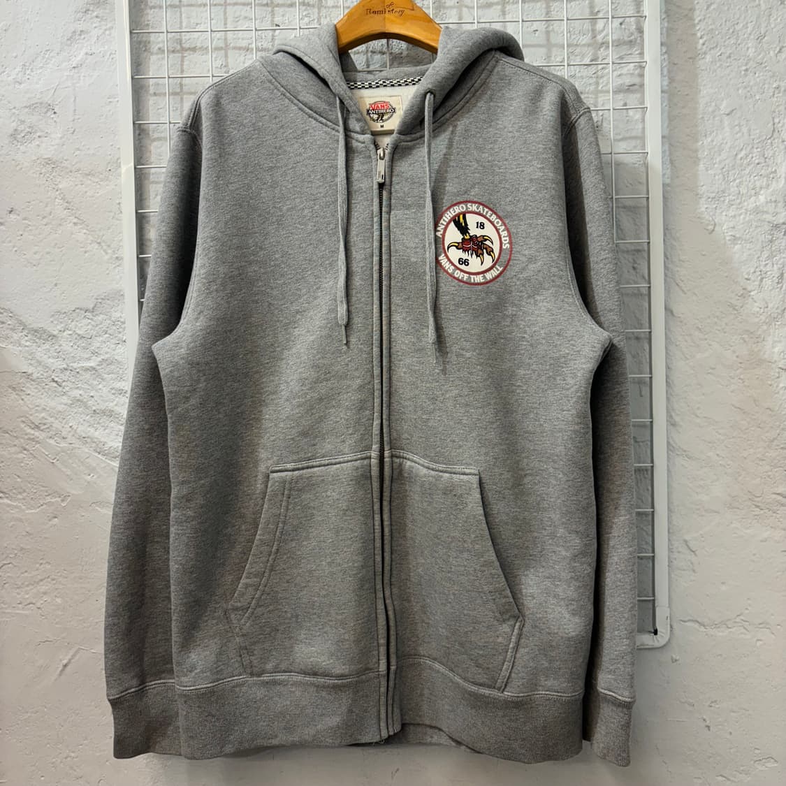 반스 안티 히어로 빅 로고 그레이 후드집업 M 상품이미지2