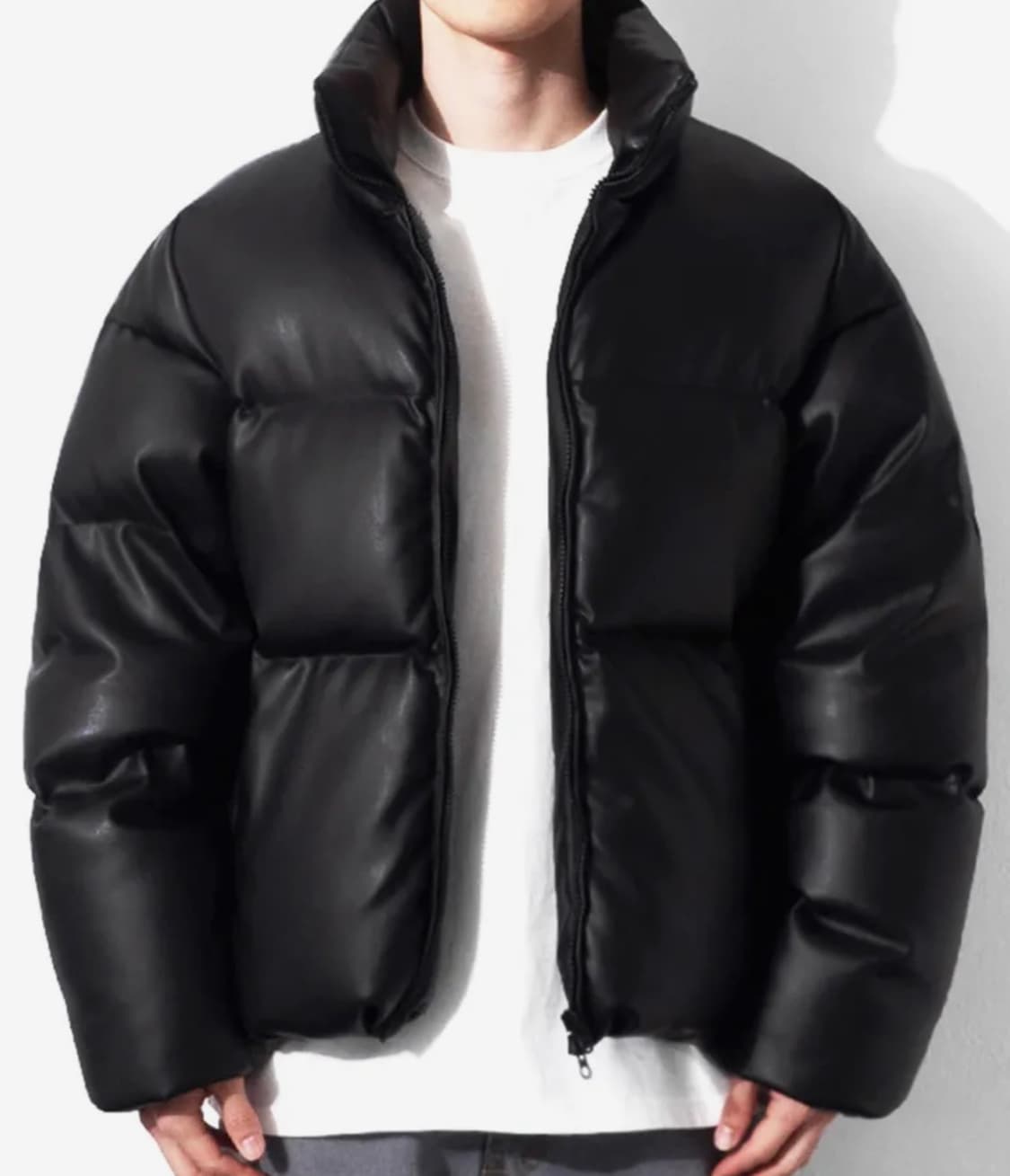큐티에잇 가먼츠 레더 숏패딩 L사이즈 상품이미지1