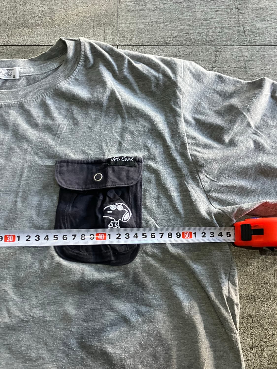 일본빈티지 Peanuts 올드스쿨아메카지 스누피 원포켓 반팔티셔츠 상품이미지2