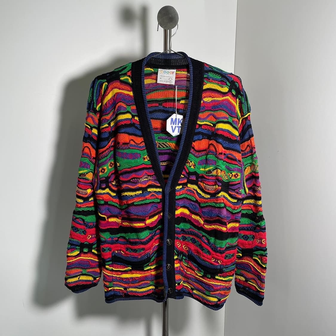 쿠지 케이블 V넥 가디건 상품이미지1