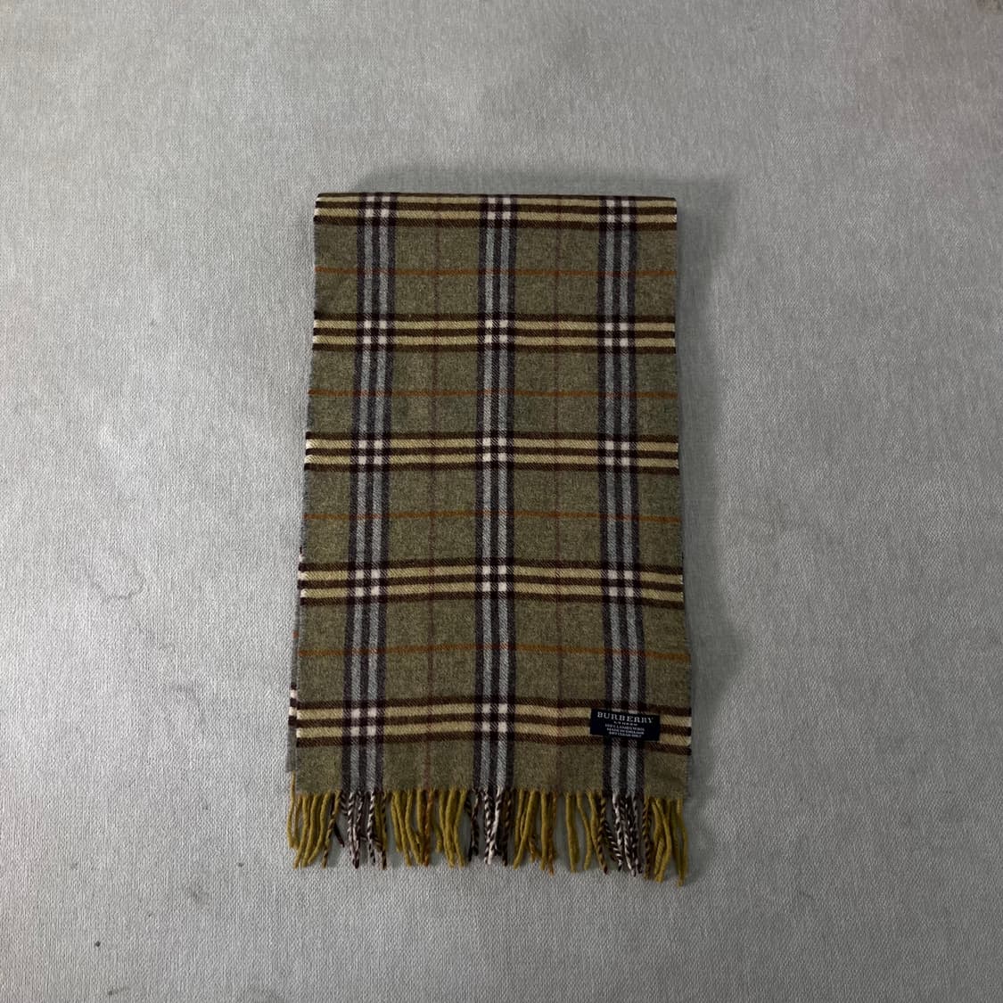 버버리 노바체크 램스울 그린 머플러 상품이미지2