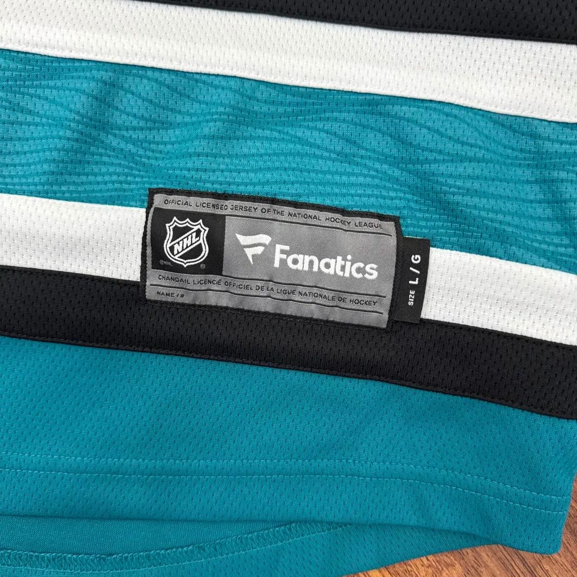 L 파나틱스 x NHL 샌호세 샤크스 유니폼  상품이미지4