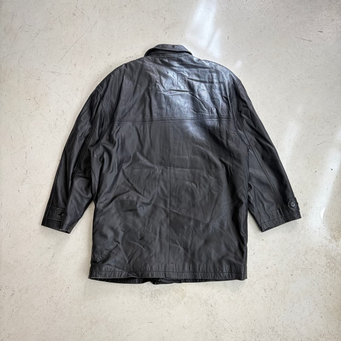 90s Gruno Limited 빈티지 리얼가죽 코트 XL 상품이미지9