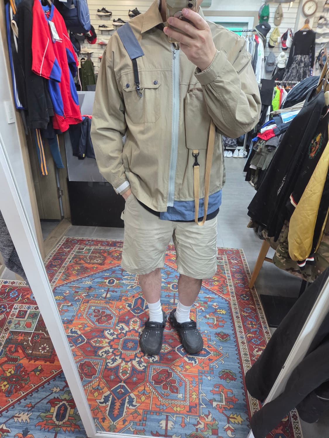 빈티지 스퀘어 루트 유틸리티 헌팅 자켓 m 오버핏 L 상품이미지8