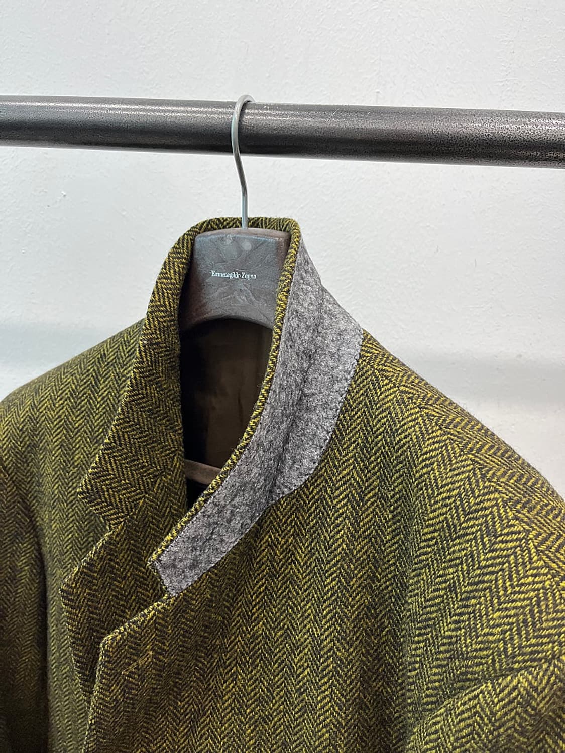 110-115) 휴고보스 00s 그린 헤링본 자켓  상품이미지5