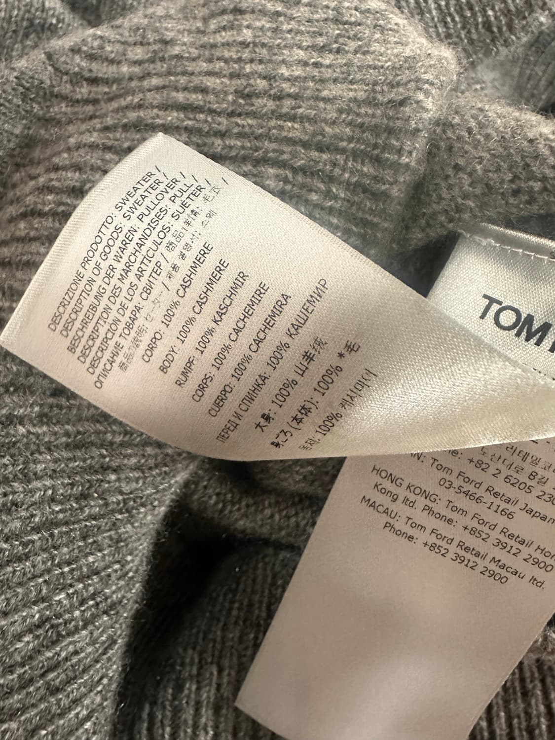(2XS)톰포드 캐시미어100% 오프숄더 니트 상품이미지8