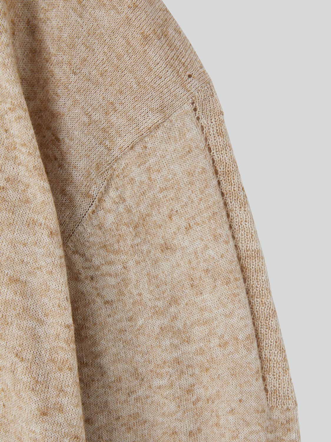 렉토 26SS 린넨 리넨 폴로 탑 카라 니트 오트밀 상품이미지8