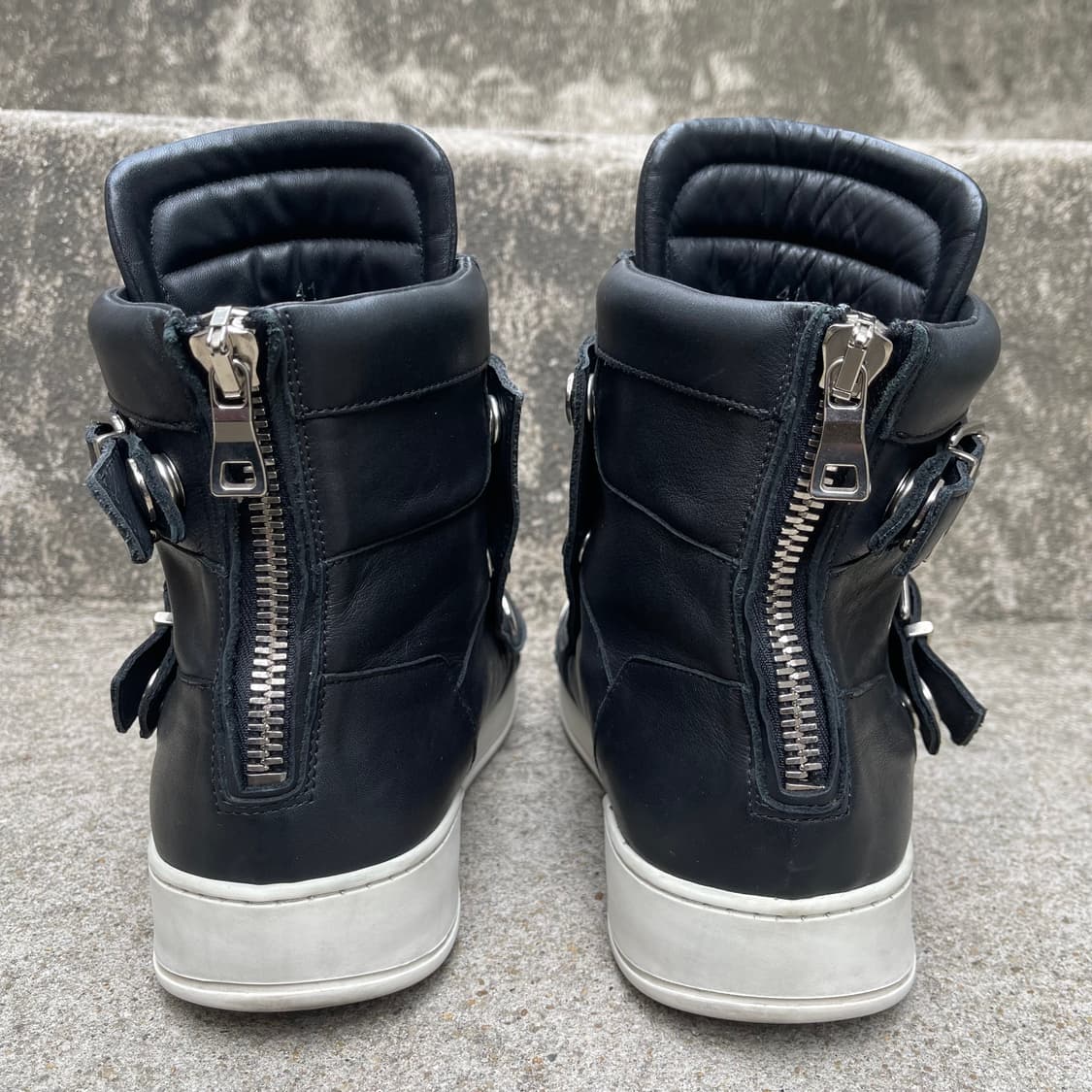 [41] Balmain 아카이브 블랙 레더 하이탑 스니커즈 (260) 상품이미지6