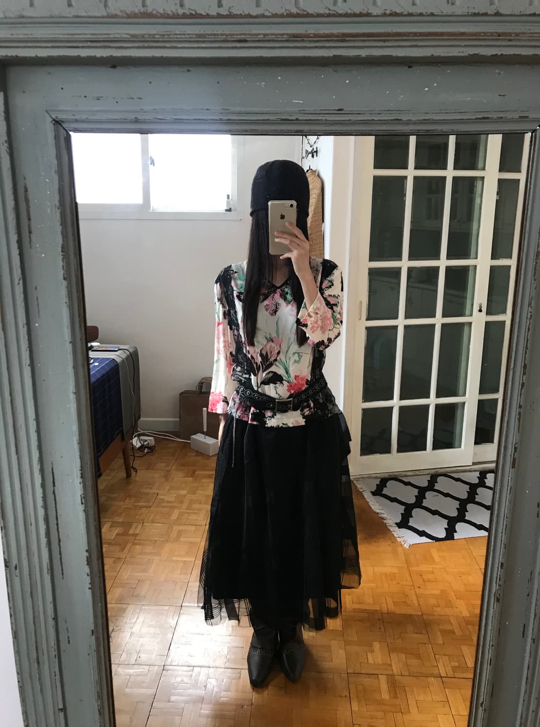 vintage pattern sha skirt 상품이미지1