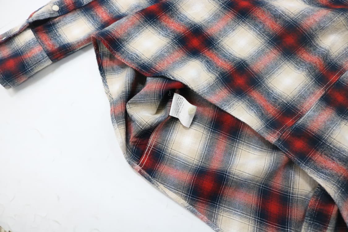 BACK NUMBER 백넘버 빈티지 웨스턴 체크 플란넬 셔츠 (M) 상품이미지10
