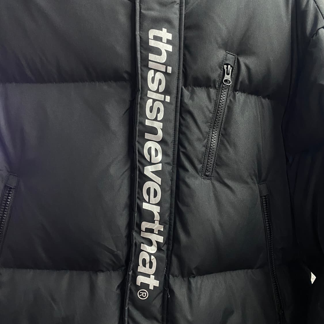 디스이즈네버댓 스펠아웃 빅로고 블랙 다운 롱패딩 B3690 상품이미지3