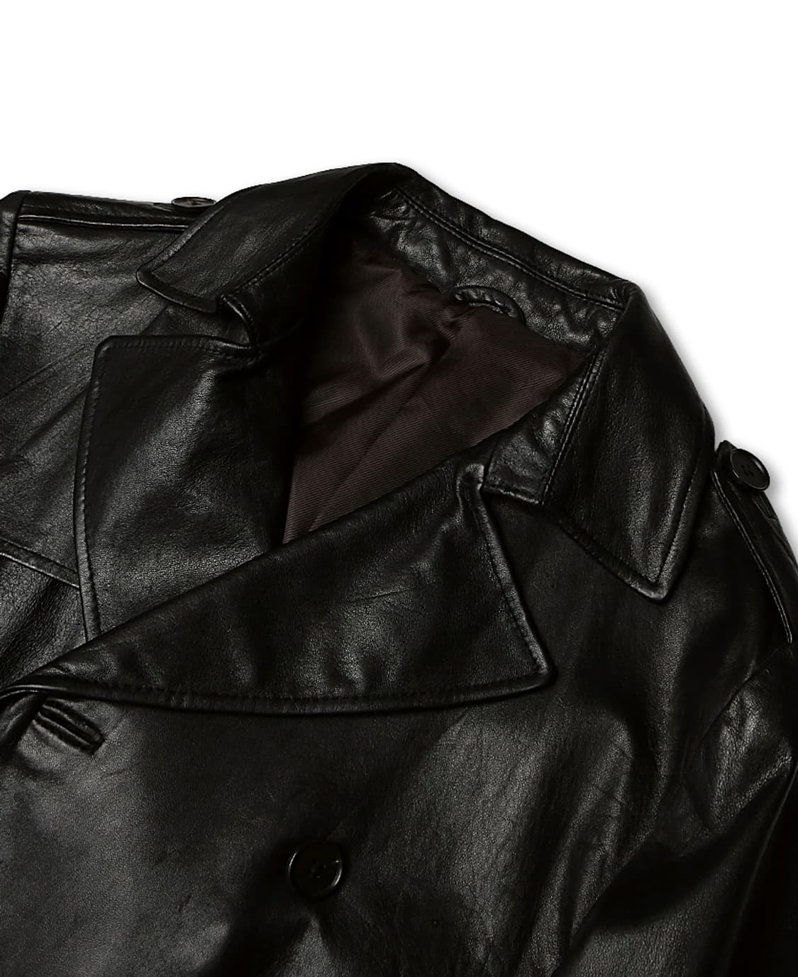 유니버셜 랭귀지 [Universal Language] 가죽 트렌치 코트 상품이미지2