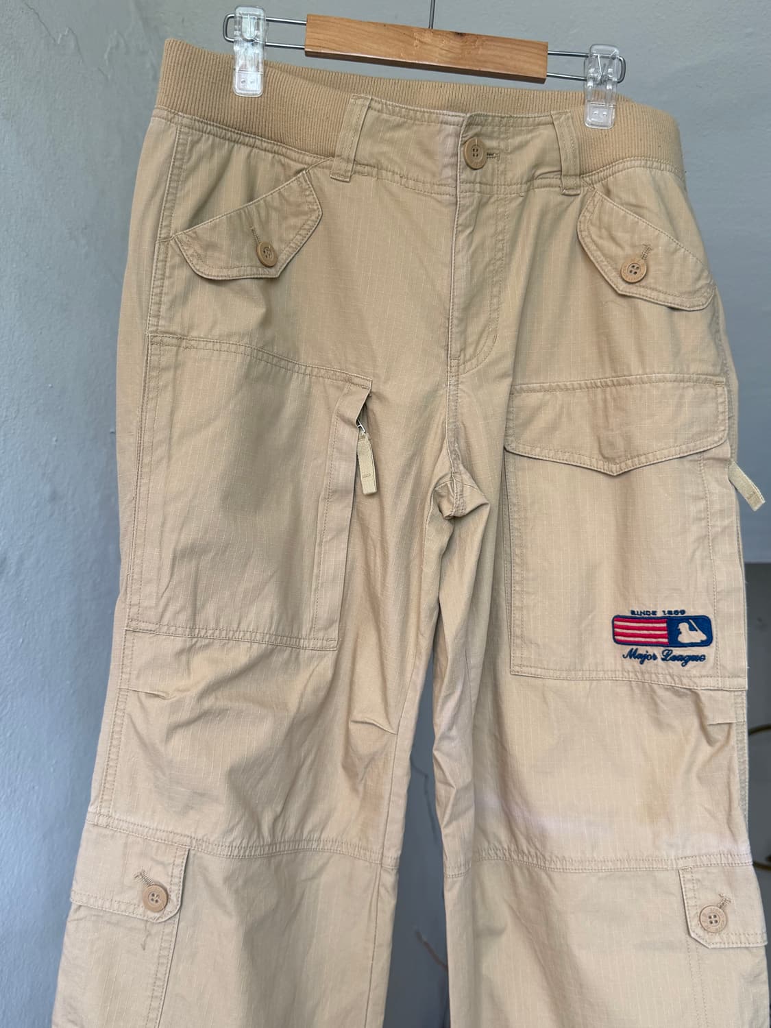 MLB 코튼 100% 카고 스트링 새깅 팬츠 상품이미지2